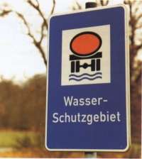 Bild des Verkehrszeichens für Wasserschutzgebiete