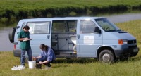Probenahme mit Laborbus